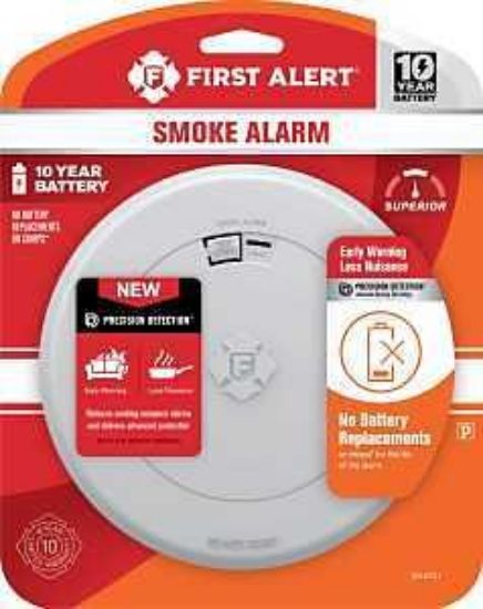 Picture of Smoke Alarm With Slim Profile Design, Photoelectric Sensor, White