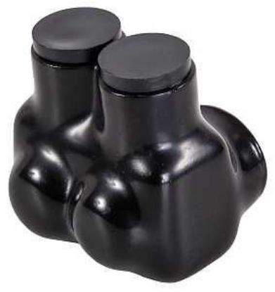 Picture of Multi-tap Insulated Connector 2-pole Side Entry 3/0 To 6 Awg Al/cu