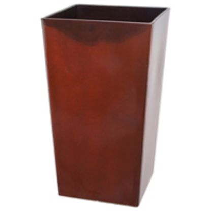 Picture of Plant-Pot RESIN TALL Square RED 12IN