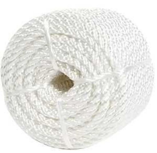 Picture of Rope Twisted Nylon White 149 Lb Working Load 1/4" X 100'