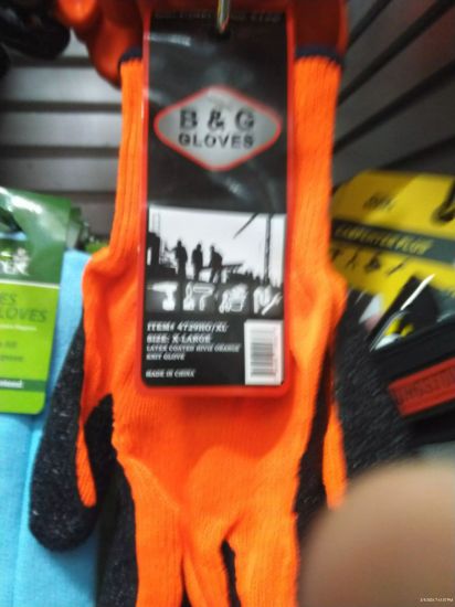 Picture of High-Visibility Orange Latex-Dipped Glove