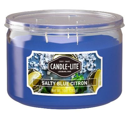 Picture of Jar-Candle Jar Candle, 10 Oz Candle, 3-wick.salty Blue Citron Fragrance, Up To 40 Hr Burning