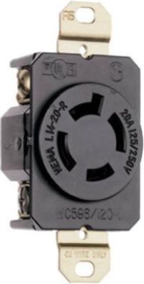 Picture of Flush Receptacle Twist-lock 20-amp 125/250-volt 3-pole Nema L-1420r