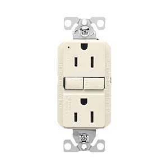 Picture of Duplex-receptacle Self-test 125-volts 15-amps Light-almond