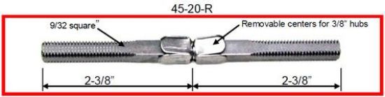 Picture of Door-Spindle Swivel 3/8" Removable Centers 20 TPI