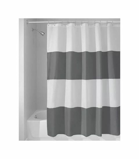 Picture of Shower-curtain Zeno Waterproof Charcoal/white