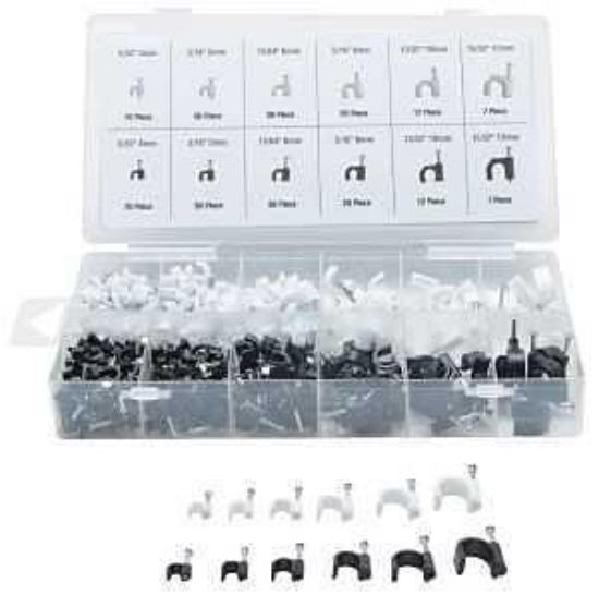 Picture of Prosource Cable Clip Assortment, 390-piece