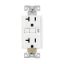 Picture of Electrical-outlet Duplex Self-test Tamper-resistant Double-pole 3-wire 20-amp 125-volts White