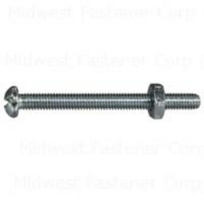 Picture of Machine-Screw With-Nuts Zinc-Plated Round-Head Combo-Drive #10-32 x 2"