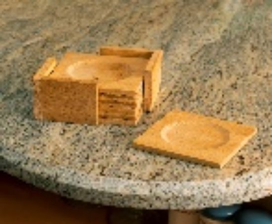 Picture of 6pk Bamboo Coaster Set Square
