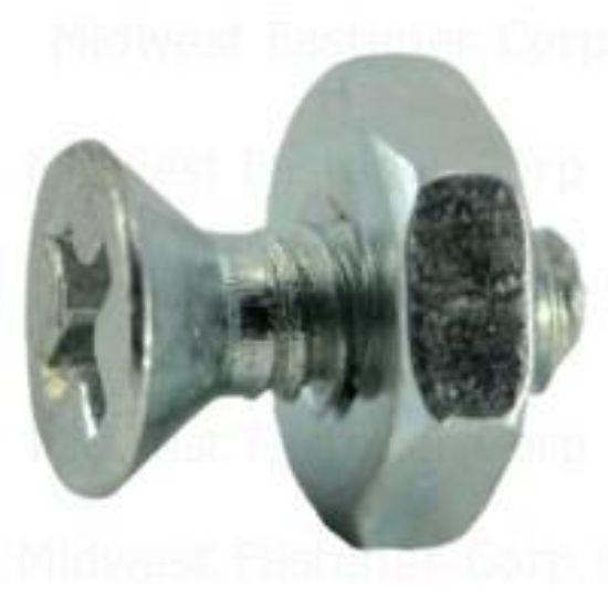 Picture of Machine-Screw With-Nuts Zinc-Plated #6-32 x 3/8"