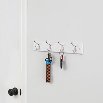 Picture of 4 Hook Wall Mounted White