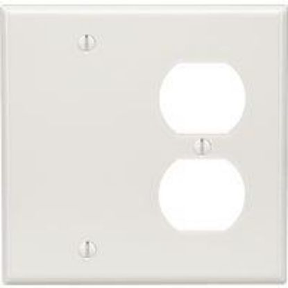 Picture of Wall-plate Standard-size Thermoset White Combination Blank-duplex