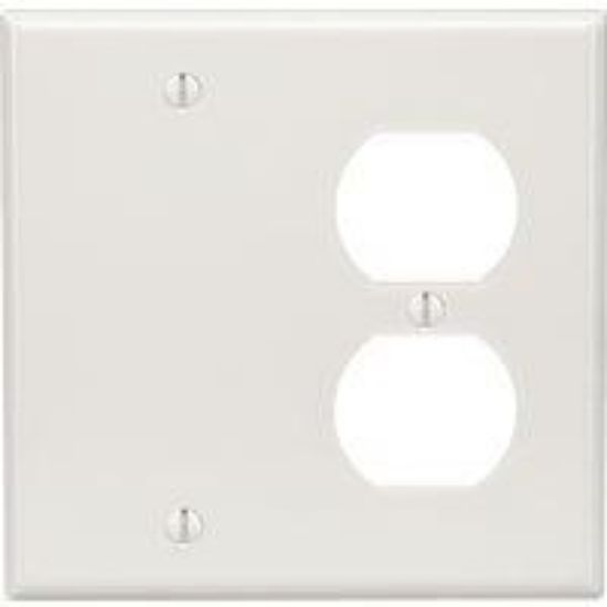 Picture of Wall-plate Standard-size Thermoset White Combination Blank-duplex