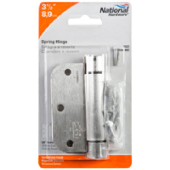 Picture of Door-Hinge Spring-Hinge Steel Satin-nickel 5/8"-radius 3-1/2"