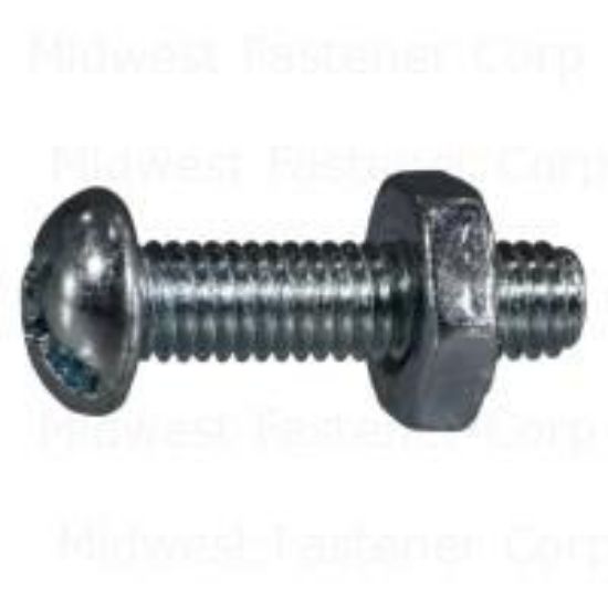 Picture of Machine-Screw With-Nuts Round-head Combo-drive #10-32 X 3/4"