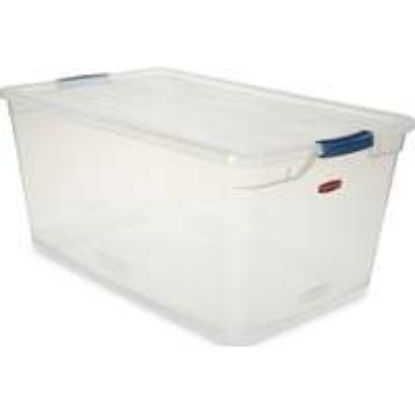 Picture of Storage-Container Clever Store Household-Storage 95 qt Capacity Plastic Clear Blue