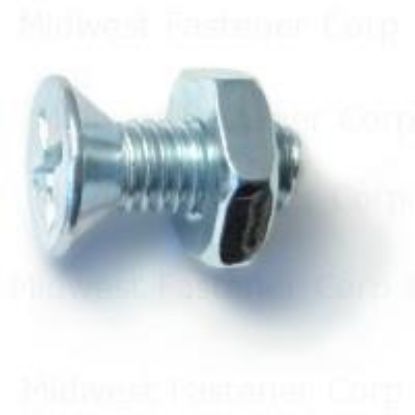 Picture of Machine-Screw With-Nuts Zinc-Plated #10-32 x 1/2"