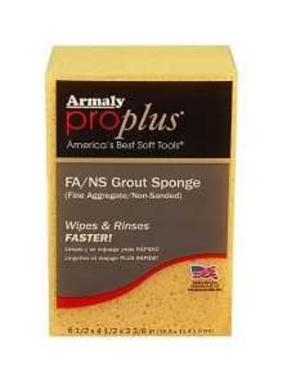 Picture of Armaly Proplus 00608 Fa/ns Grout Sponge, 6-1/2 In L, 4-1/2 In W, 2-3/8 In Thick, Polyester, Yellow