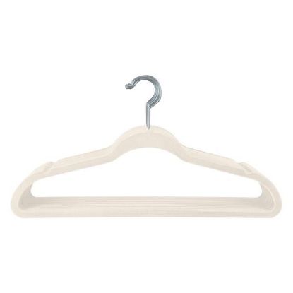 Picture of Velvet Suit Hangers Ivory W/ Matte Gold Pk/25