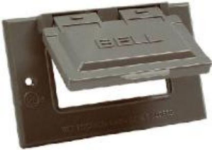 Picture of Weather-proof Horizontal Electrical-box-cover Aluminum Gfci Gray