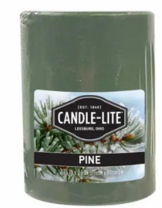Picture of Candle-lite Christmas 2.75"x3.5" Kovera Pine Pillar Candle - Green