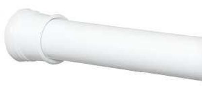 Picture of Shower-Curtain Rod Tension Aluminum White Adjustable 86"