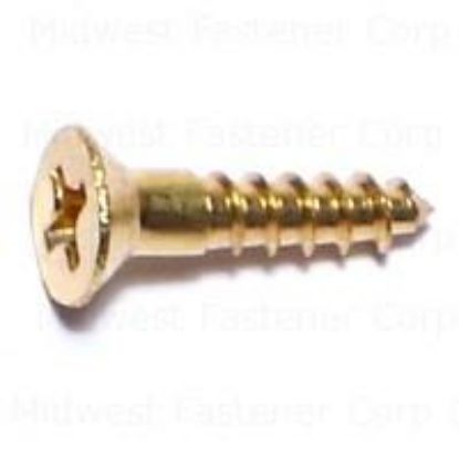 Picture of Wood-screw Flathead Phillips Brass #6 X 5/8"