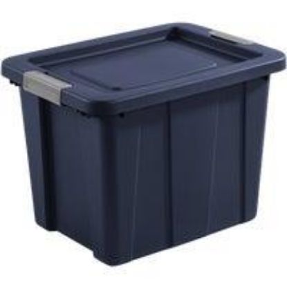 Picture of Storage-tote Latching-lid Plastic Blue 18-gal