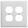 Picture of Wall-plate Mid-size Duplex And Single Receptacle Polycarbonate White