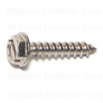 Picture of Sheetmetal-Screw Stainless-Steel Hex #10-Size 1"-Length