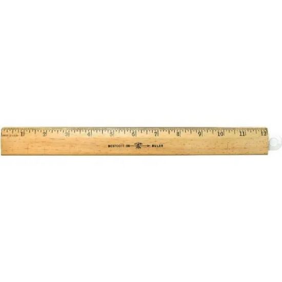 Picture of Westcott 12" Wood School Ruler