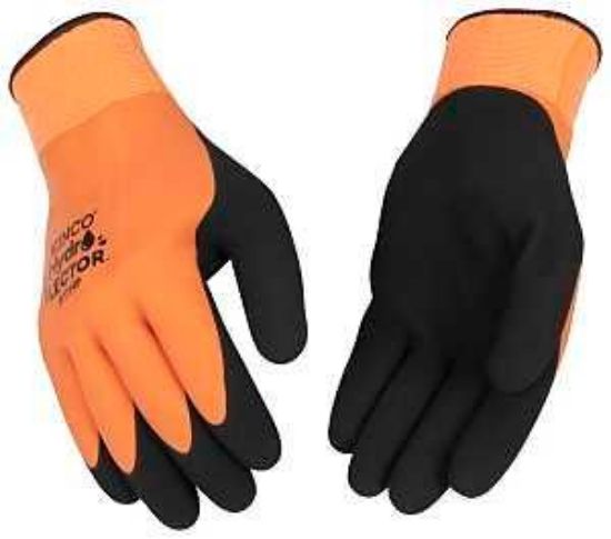 Picture of Glove Knit Acrylic Latex-coated Hi-viz Orange Thermal-lined Large