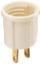 Picture of Socket-adapter Light-bulb-plug 2-pole 2-wire 125-volt Keyless Ivory