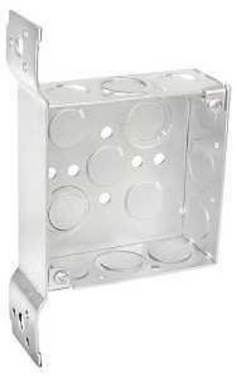 Picture of Electrical-box Steel Square Fs-bracket 14-knockout-1/2" 4" X 4"