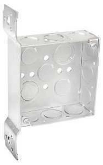 Picture of Electrical-box Steel Square Fs-bracket 14-knockout-1/2" 4" X 4"
