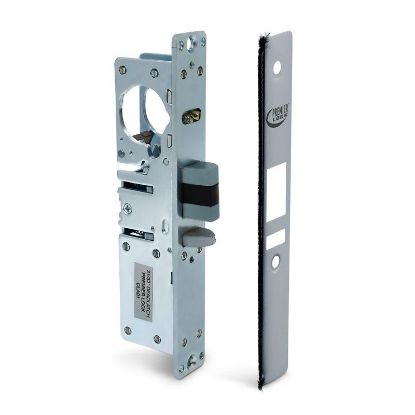 Picture of Dead-Latch Commercial Storefront Narrow-stile Mortise Aluminum-finish 31/32"-backset