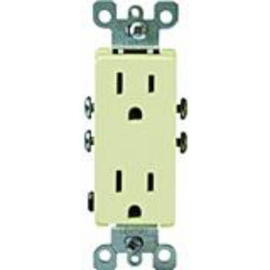 Picture of Duplex-outlet Decora-style Residential 15-amp 5-15r Ivory