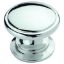 Picture of Cabinet-Knob Round 1-1/4 in Dia x 1-1/4 Inch-Long Zinc Polished Chrome