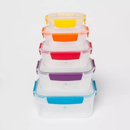 Picture of 10pc Set Round Food Storage Container Nested