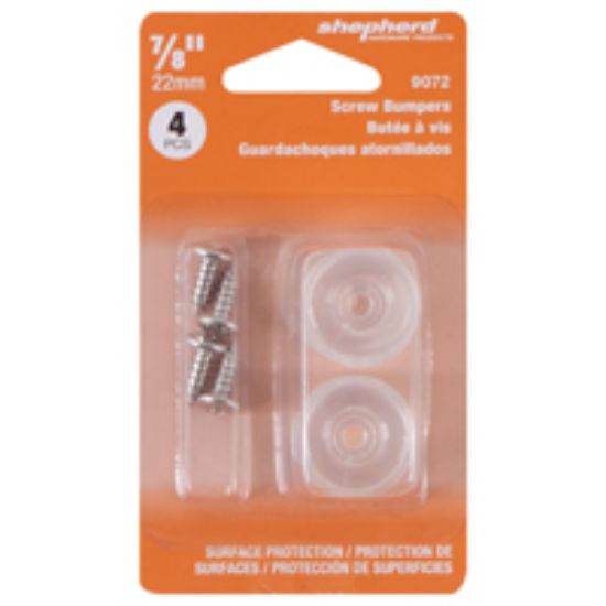 Picture of Furniture-bumper Screw-on Rubber Clear 7/8"