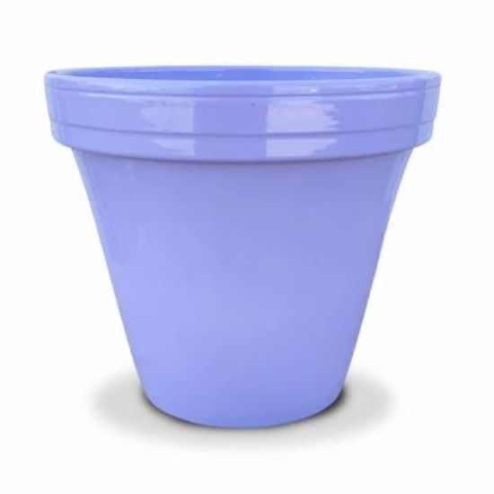 Picture of Flower-pot Clay Glazed Lilac 8.5"