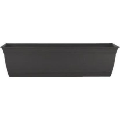 Picture of Window-box Planter Plastic Black Detachable-saucer 24"