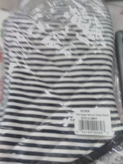 Picture of Oven-Mitt Superior Narrow Stripe Black