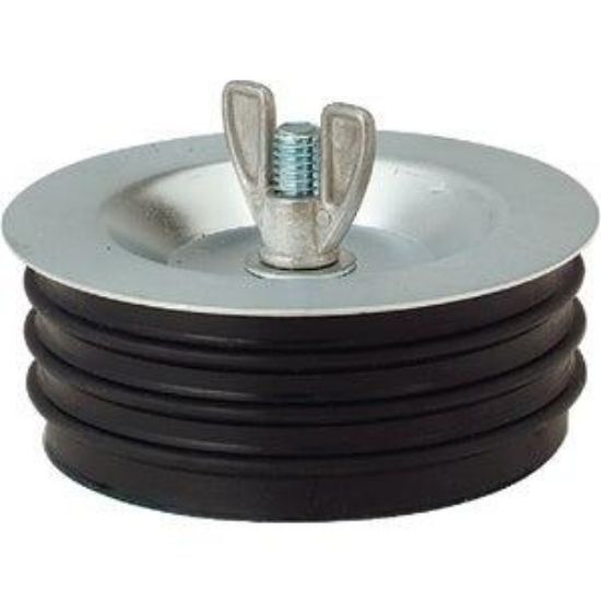 Picture of Test-plug Rubber Black Galvanized 4"