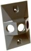 Picture of Light-Bulb-Socket Weather-Proof Electrical-Box-Cover Rectangular Aluminum 3Ct 1/2" NPT Holes Gray