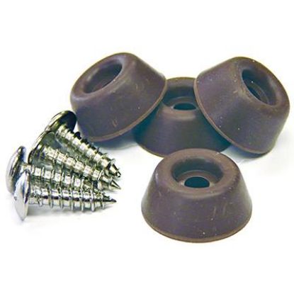 Picture of Furniture-bumpers Rubber Screw-on Brown 7/8"