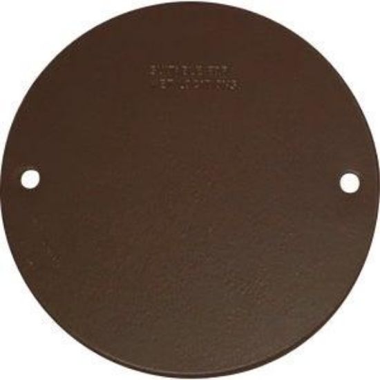 Picture of Weather-proof Electrical-box-cover Round Blank Bronze 4"