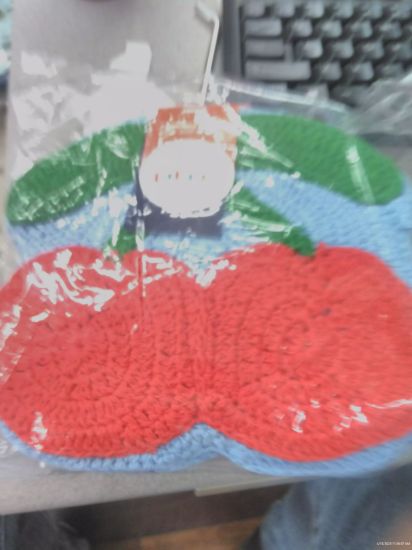 Picture of Very Cherry Crochet Trivet