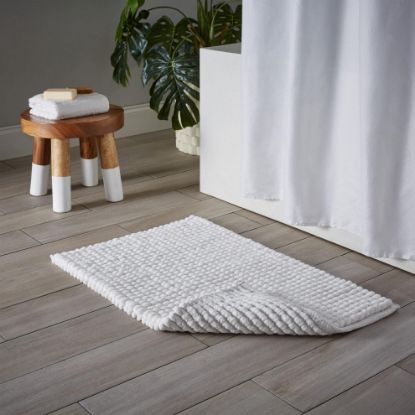 Picture of Puff Chunky Bath Mat Microfiber White 20x32"